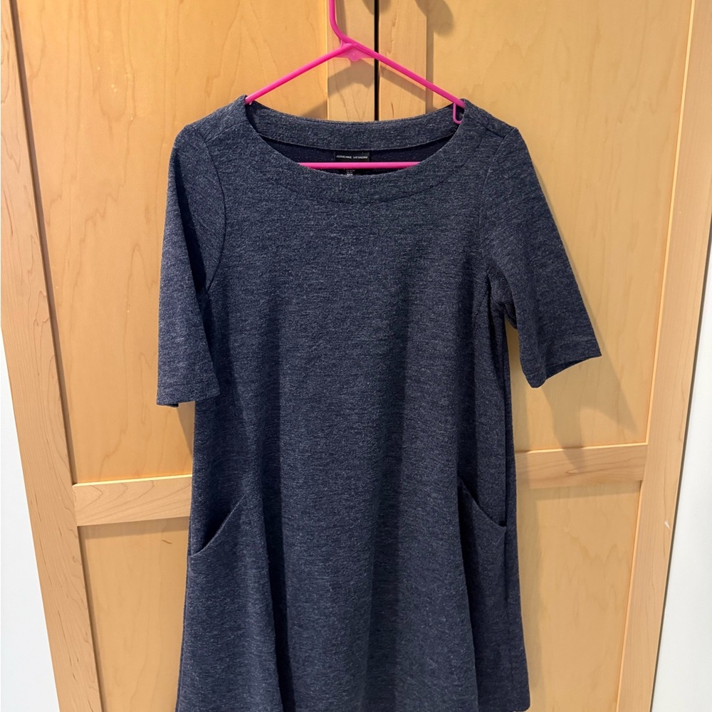 Adrienne Vittadini Heather Navy Knit Dress